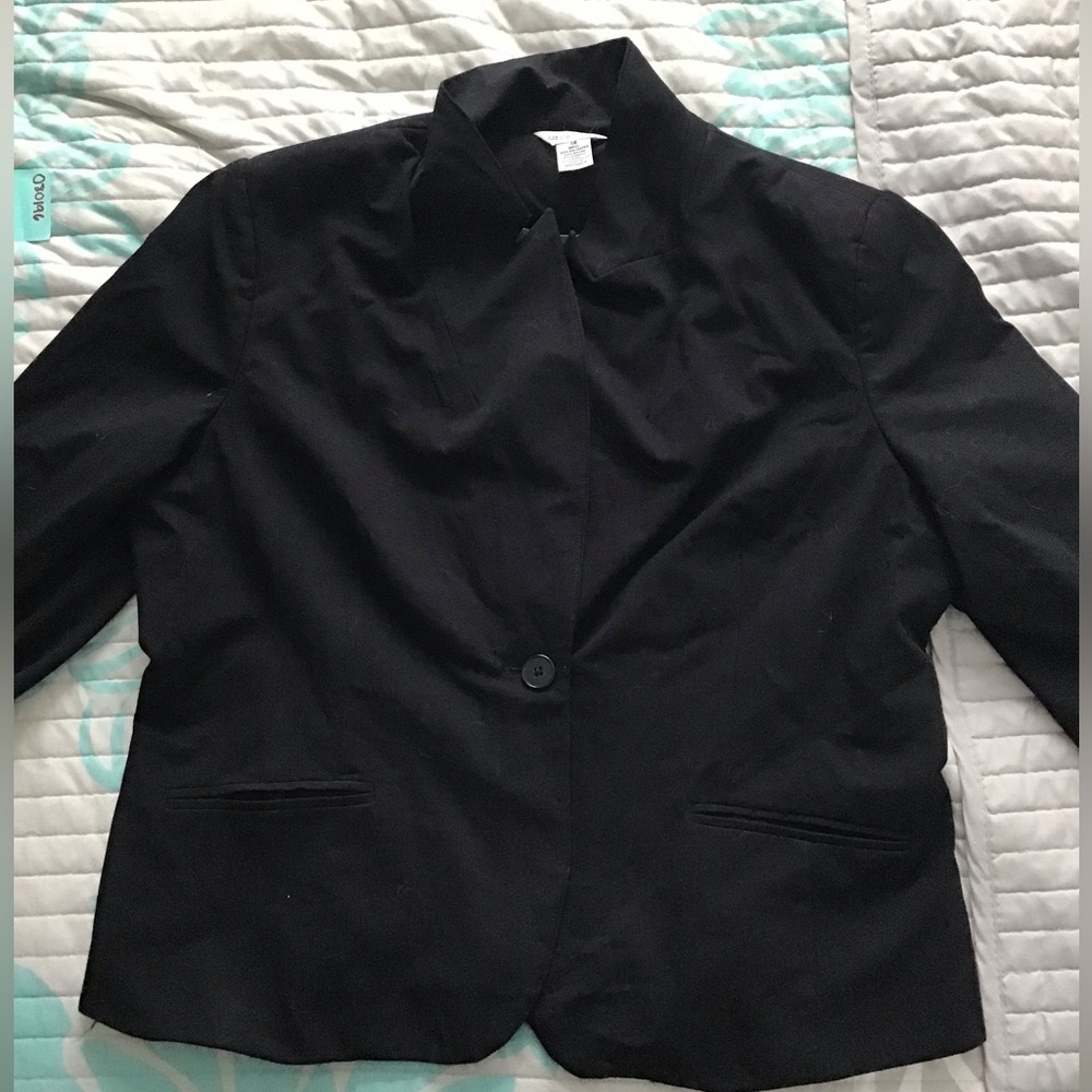 Liz Claiborne Black blazer coat size 18